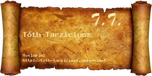 Tóth Tarziciusz névjegykártya